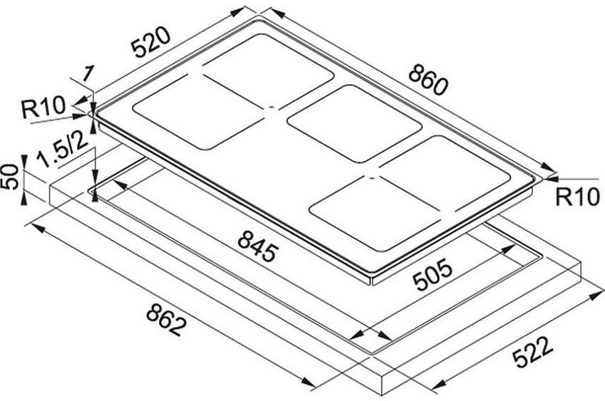 Варочная поверхность Franke FHFS 865 1I 2FLEX ST BK черный