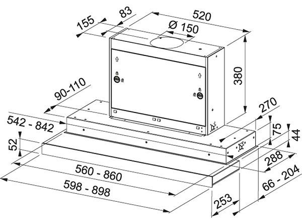 Вытяжка Franke FMY 908 POT WH белый