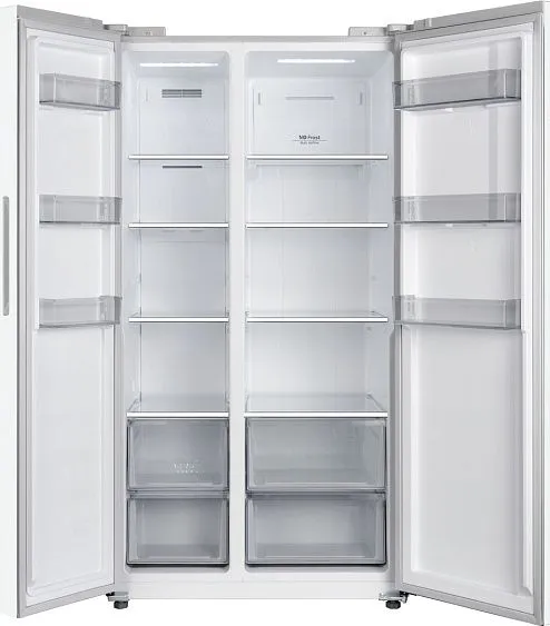Холодильник WEISSGAUFF WSBS 550 Built-in NoFrost Inverter White Glass