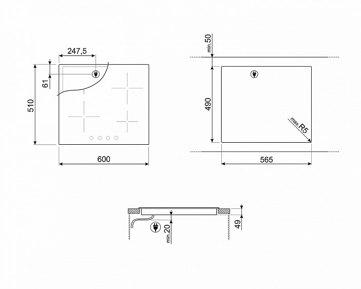 Варочная панель SMEG SE364TDM