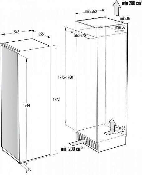 Холодильник GORENJE GDR 5182A1