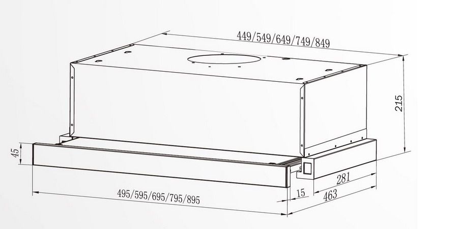 Lex hubble 600 inox схема встраивания