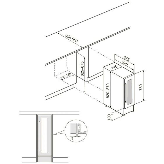 Винный шкаф KRONA BADEN 82/7 IX