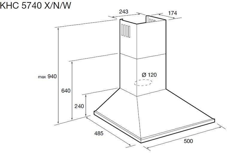 Вытяжка KORTING khc 5740 w