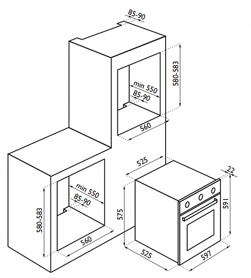 Духовой шкаф ARDESIA F66EM9TX