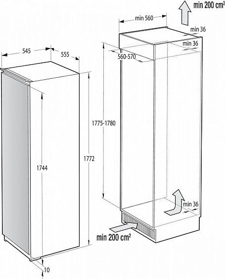 Холодильник GORENJE GDR 5182A1