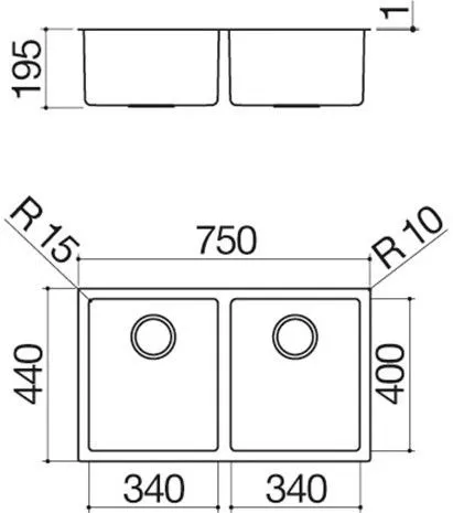 Кухонная мойка BARAZZA 1X842S