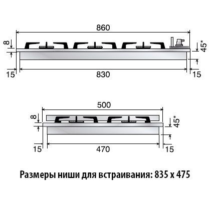 Варочная поверхность ILVE H390CV/X нержавеющая сталь