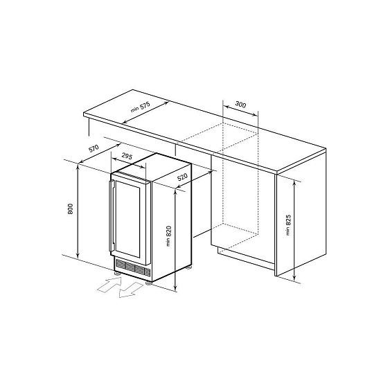 Винный шкаф LEX LWD3020BL