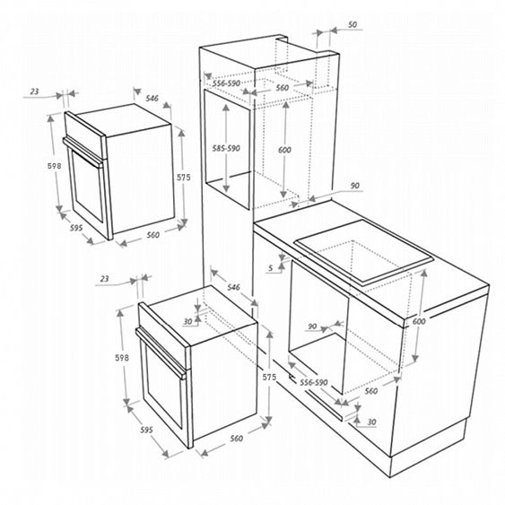 Газовый духовой шкаф maunfeld eogc604rbg mt