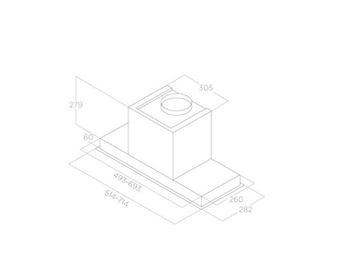 Вытяжка ELICA HIDDEN ADVANCE BL MAT/A/72