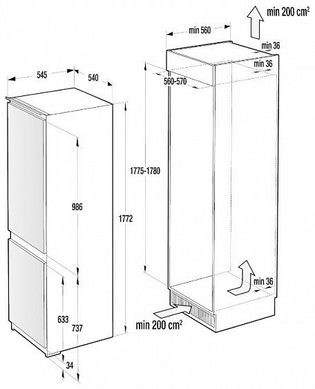 Холодильник GORENJE RKI4182E1