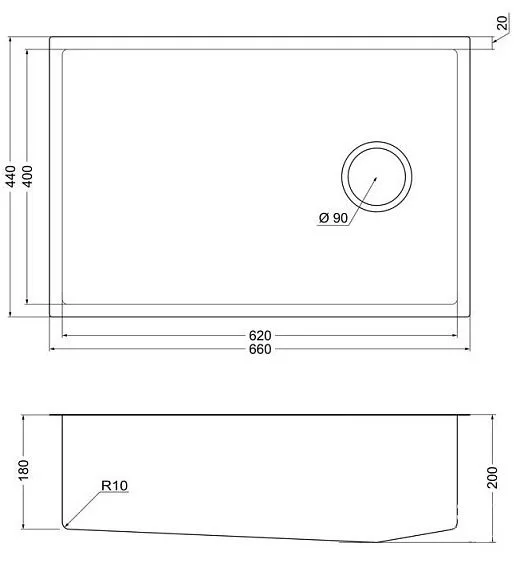 Кухонная мойка EMAR EMB-660(UN) PVD Nano Satin