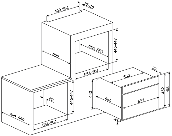 Электрический духовой шкаф SMEG sf4920mcx