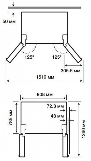 Холодильник Samsung RF905QBLAXW серебристый