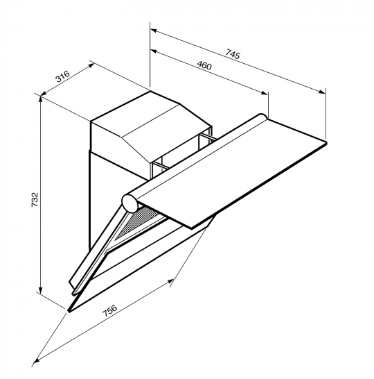 Вытяжка SMEG KTS75SE2