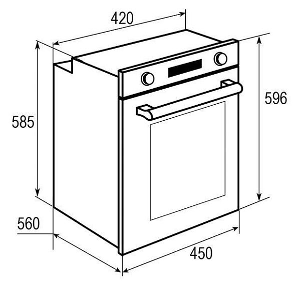 Духовой шкаф электрический встраиваемый 500 ширина