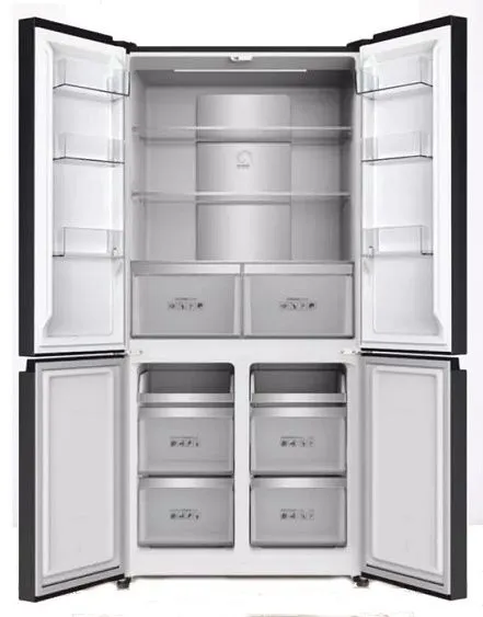 Холодильник HARPER RH6966BW black glass
