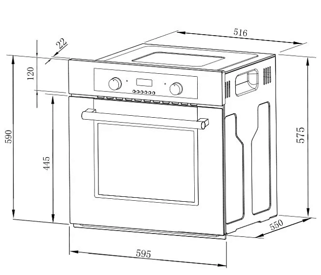 Электрический духовой шкаф MAUNFELD MEB-56EC-9A47IIB