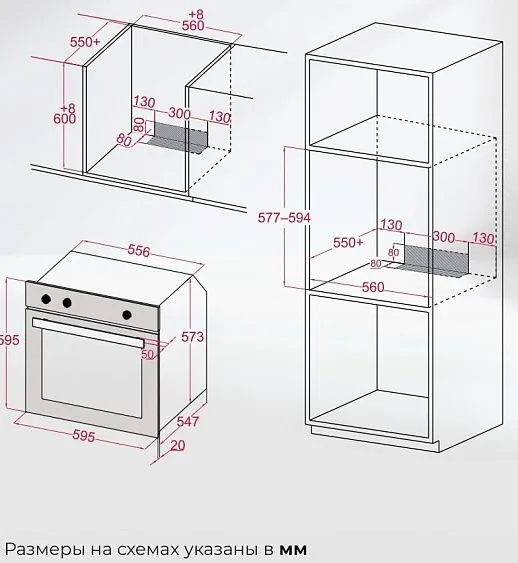 Духовой шкаф LEX EDP 080 WH STEAM