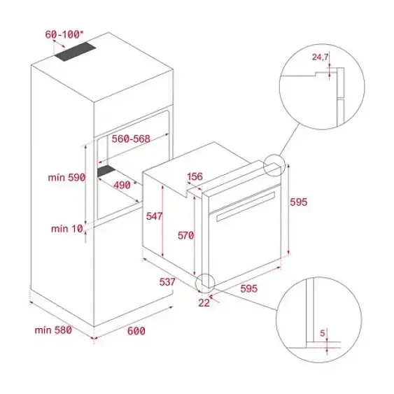 Духовой шкаф TEKA HSB 6350 FULL BLACK