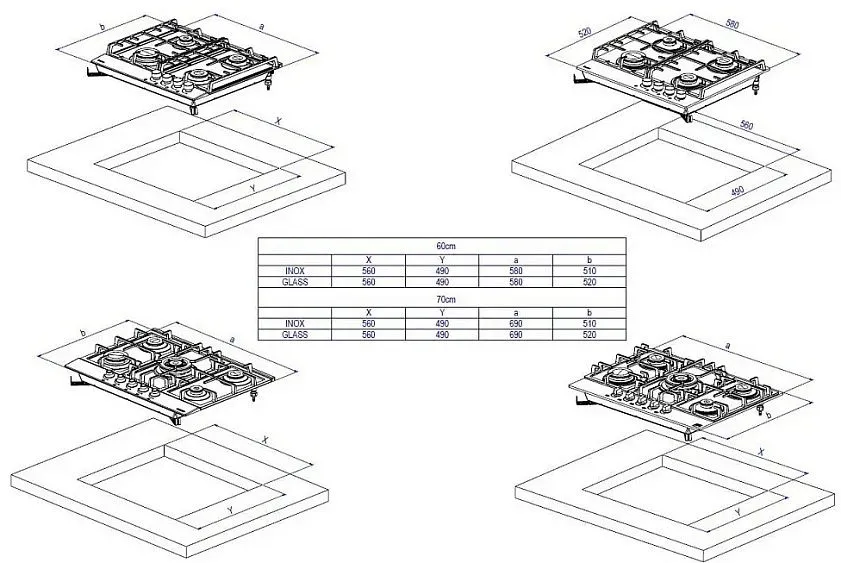 Варочная поверхность DELONGHI GATTA 6GW NB