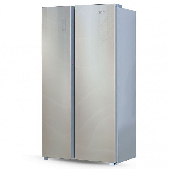 Холодильник GINZZU NFK-530 Gold glass