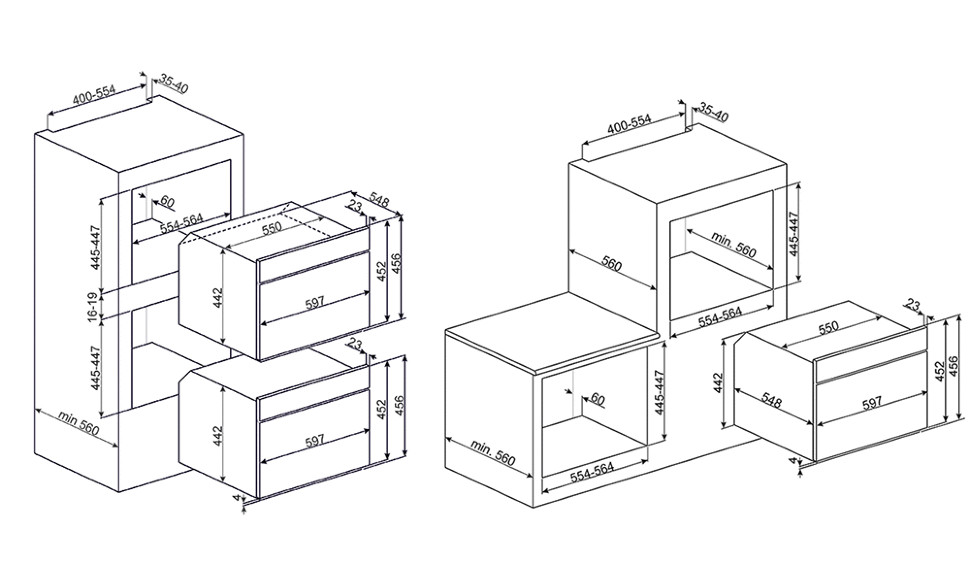 Встраиваемая микроволновая печь Smeg SF 4102 MB