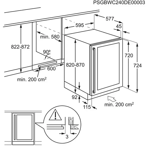 Винный шкаф AEG AWS4052B5B