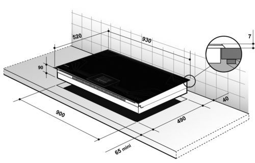 Индукционная варочная панель схема встраивания