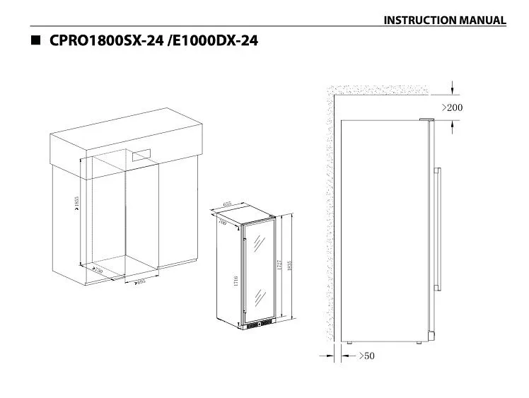 Винный шкаф TEMPTECH CPRO1800SX-24