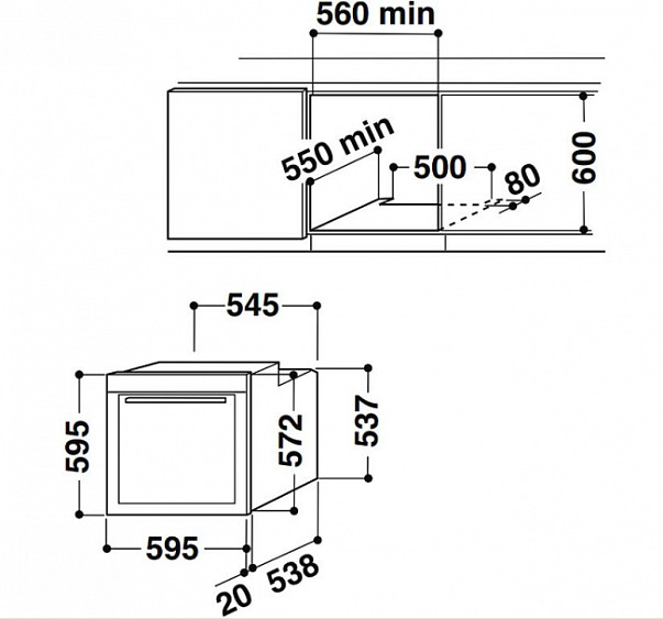 Духовой шкаф WHIRLPOOL akzm 784 nb