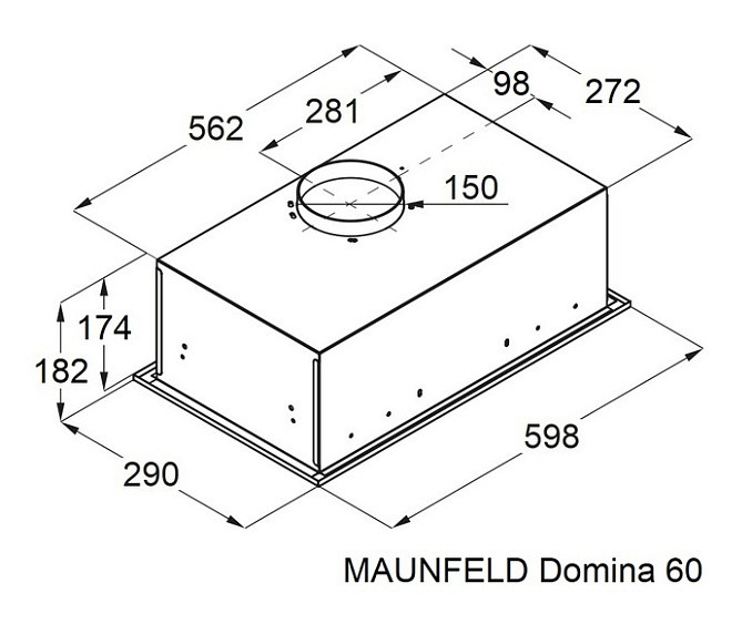 Вытяжка MAUNFELD Domina 60 чёрный