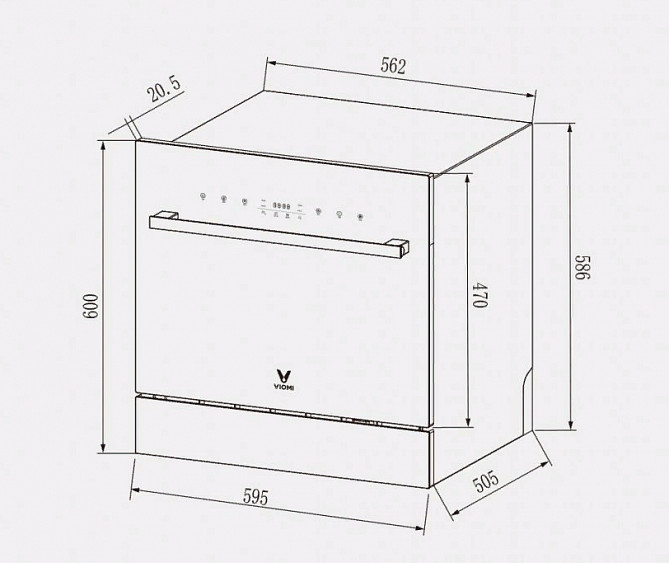 Посудомоечная машина XIAOMI Viomi Internet Dishwasher 8 sets