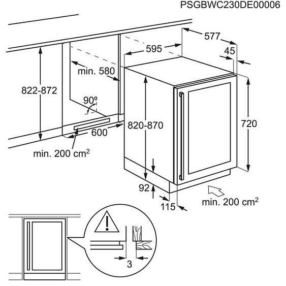 Винный шкаф AEG AWUS052B5B