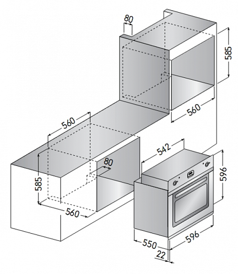 Электрический духовой шкаф ILVE 600-CMP/MY