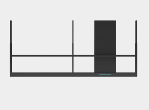 Вытяжка PANDO I-894 DR/90+120 MODULO IZQ. NEGRO MATE V.1250 ECO SEC