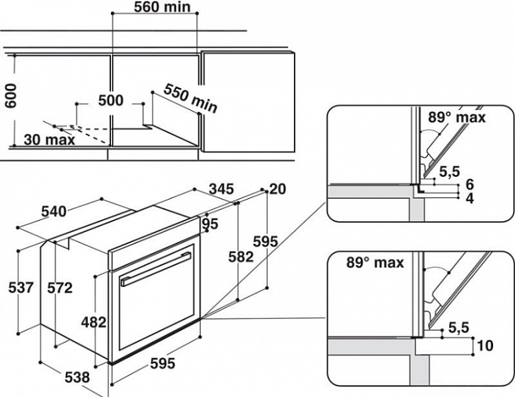 Духовой шкаф WHIRLPOOL akzm 6610/tb