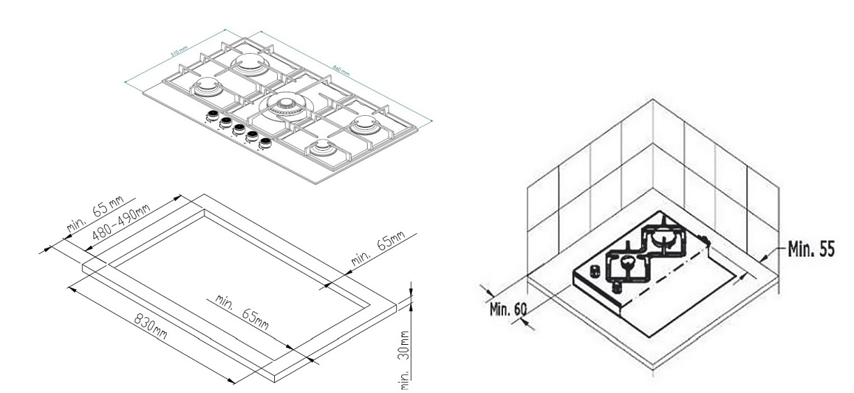 Kuppersberg gsm6072 схема встраивания