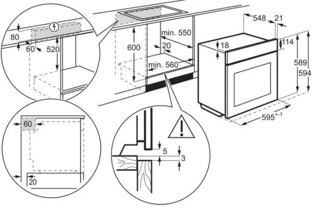 Духовой шкаф ELECTROLUX EOF3H70V