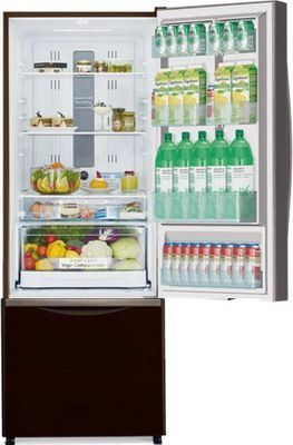 Холодильник HITACHI R-B 572 PU7 GBW коричневое стекло