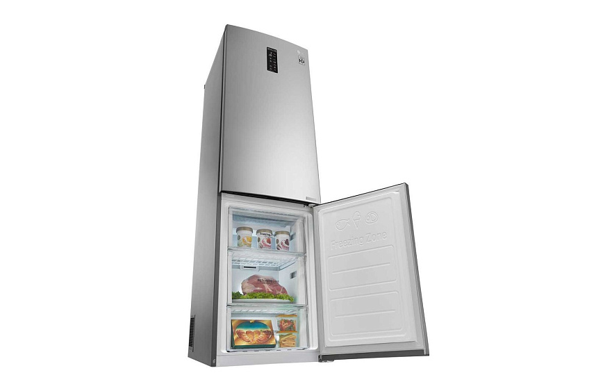 Холодильник LG GB-B60PZMFS нержавеющая сталь