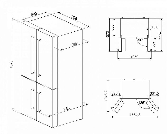 Холодильник SMEG FQ60NDF