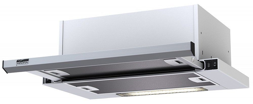 Вытяжка KRONASTEEL KAMILLA slim 500 inox (белый/нерж)