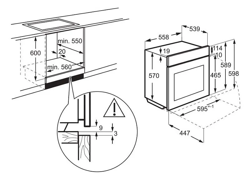 Духовой шкаф ELECTROLUX LOF3H10BK