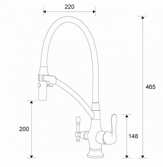 Смеситель ZORG ZR 347-8 YF