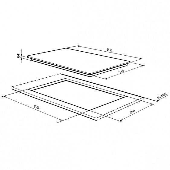 Варочная панель электрическая размеры для встраивания в столешницу