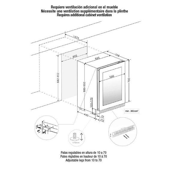 Винный шкаф PANDO PVMBP HD 60-52 PAL