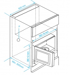 Встраиваемая микроволновая печь Beko MGB 25333 BG