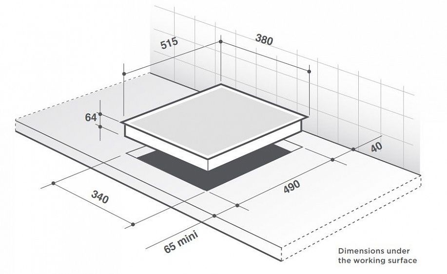 Индукционная варочная панель схема встраивания - 81 фото